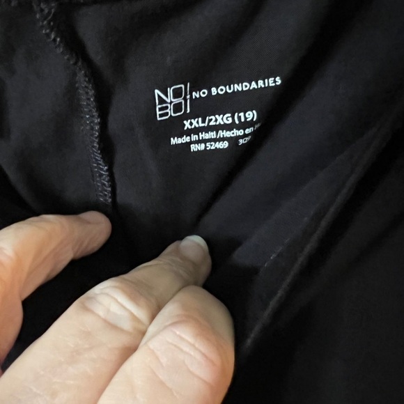 ****Donated****NOBO black junior size leggings size 2XL (19) - Picture 3 of 4